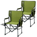 TIMBER RIDGE Aluminum Camping Directors Chair with Side Table Pocket, Portable Folding Chair, Heavy Duty Lawn Chair for Fishing 