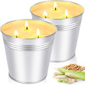 Citronella Candles Outdoor Large: 2 x 17oz 3-Wick Bucket Candle for Home Patio Candle up to 180 Hours, Summer Camping Huge Candl