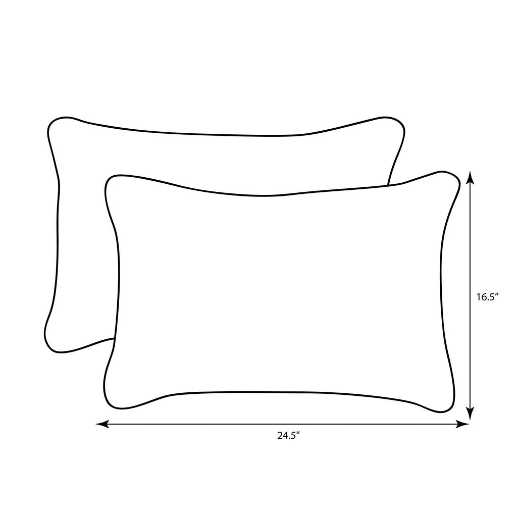 Pillow Perfect Forsyth Solid Indoor/Outdoor Large Lumbar Pillow Plush Fill, Weather And Fade Resistant, Large Lumbar - 16.5' X