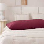 Bedsure Body Pillow Case Cover - Burgundy Polyester Microfiber Long Pillow Cases, Ultra Soft And Cozy Body Pillowcase With Envelope Closure, 1 Pack, 20X54 Inches