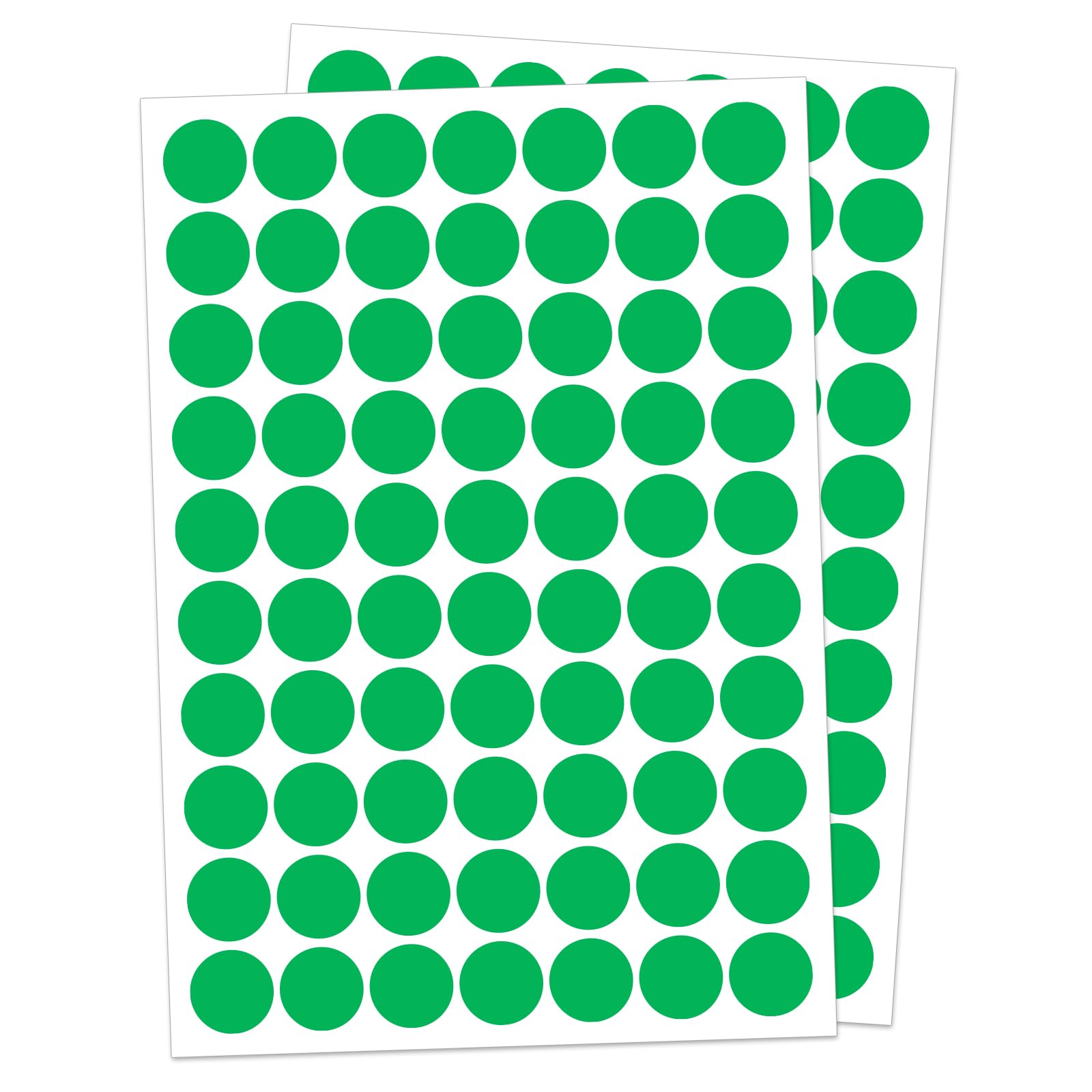 Ouzoustate 1 ' Green Dot Stickers 1050 Pcs Round Circle Stickers Colored Coding Labels