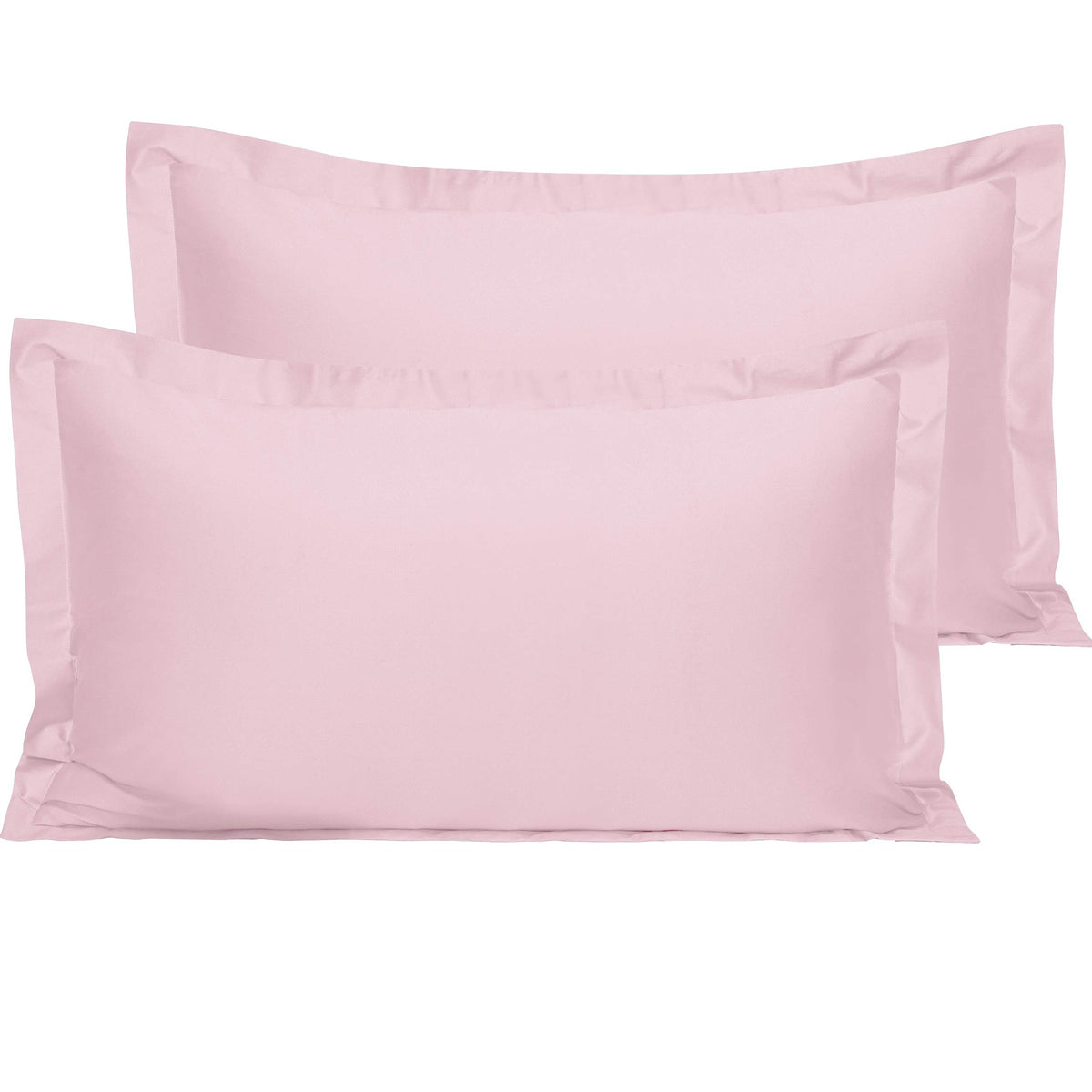 Ntbay 2 Pack 500 Thread Count 100% Egyptian Cotton King Pillow Shams, Super Soft And Breathable Oxford Pillowcases For Bed, 20X36 Inches, Pink