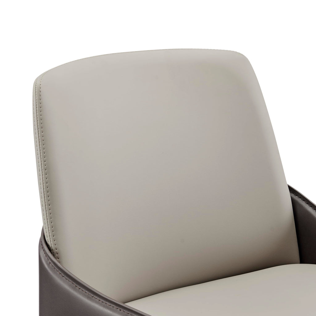 npd furniture and more Stella Dining Chair, Taupe/Dark Brown