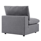 Modway Commix Outdoor Patio Sunbrella® Sectional Sofa Armless Chair in Gray