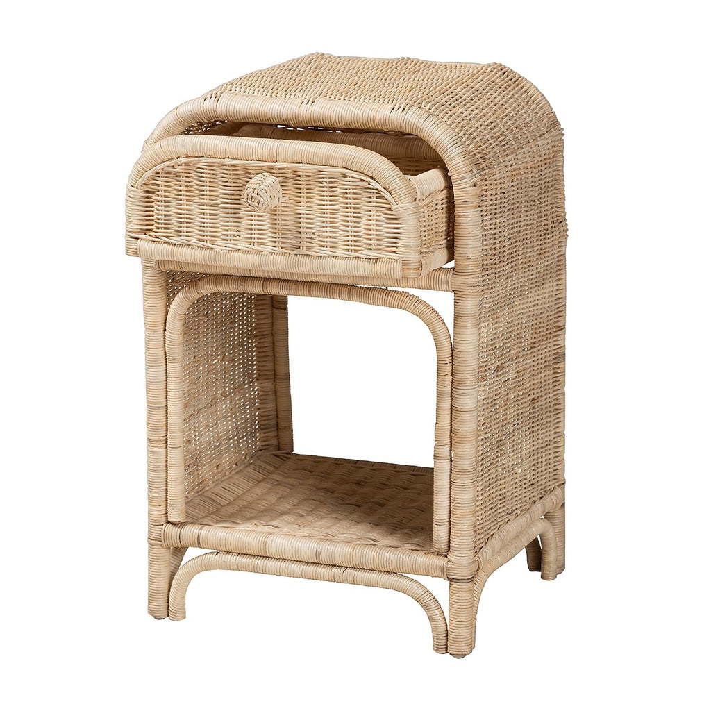 Baxton Studio Magni 18.1-inch W x 15.5-inch D Nightstand, Natural Brown (231-13154-HIT)