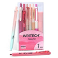 Writech Gel Pens Journaling Highlighters: Journal Set Aesthetic Assorted Pastel Color Ink 0.5Mm Fine Point Retractable 0.7Mm Bla