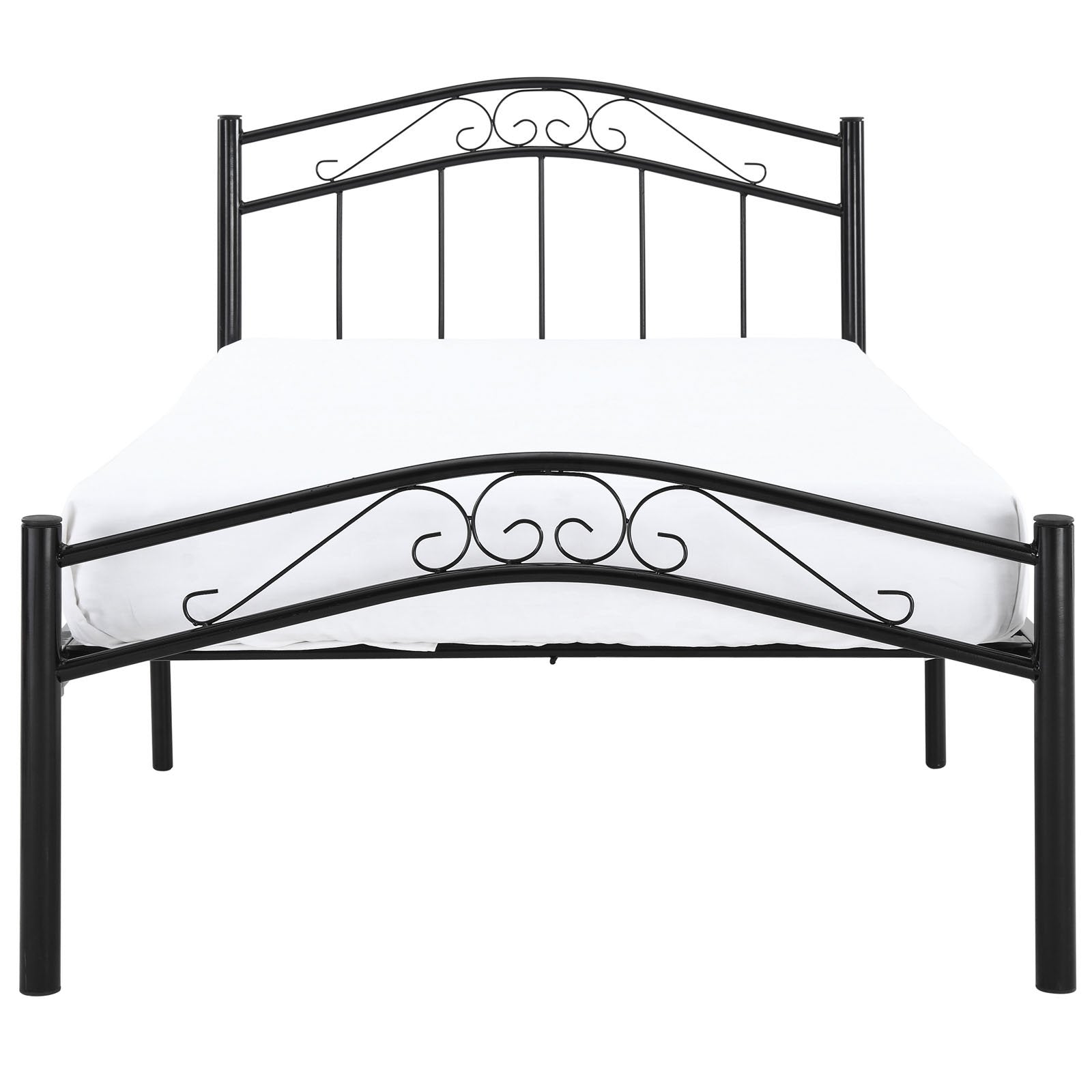 Modway Townhouse Modern Farmhouse Metal Twin Platform Bed In Black