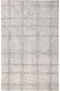 HomeRoots 512182 9 x 12 ft. Ivory & Gray Wool Plaid Hand Tufted Handmade Stain Resistant Rectangle Area Rug