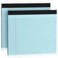2 Pack Note Pads 11' X 9.5' Legal Pads College Ruled Notepad Micro Perforated Writing Pads Blue Lined Paper 80Gsm College Rule