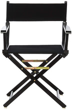 Casual Home Director'S Chair ,Black Frame/Black Canvas,18" - Classic Height