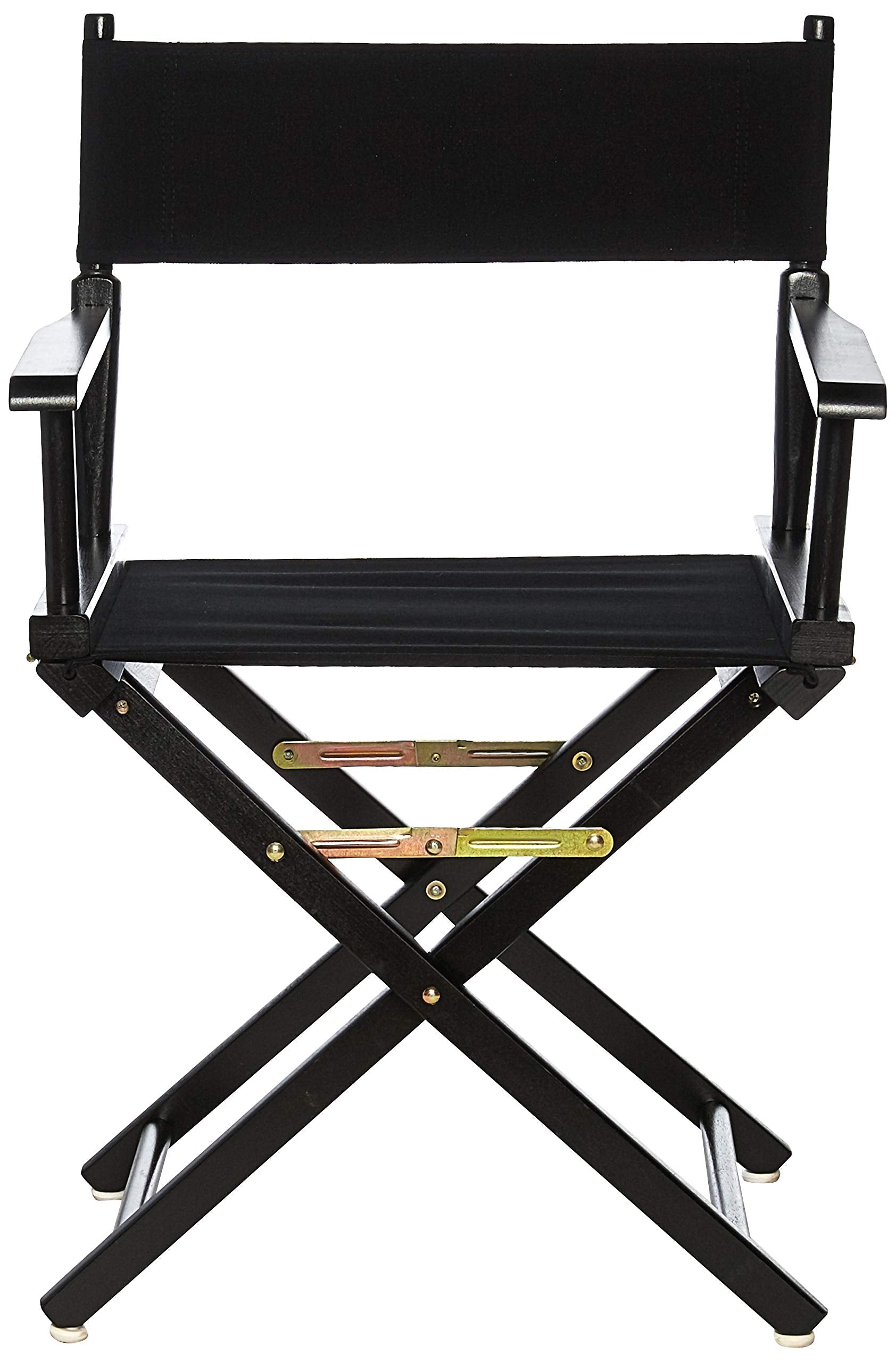 Casual Home Director'S Chair ,Black Frame/Black Canvas,18" - Classic Height