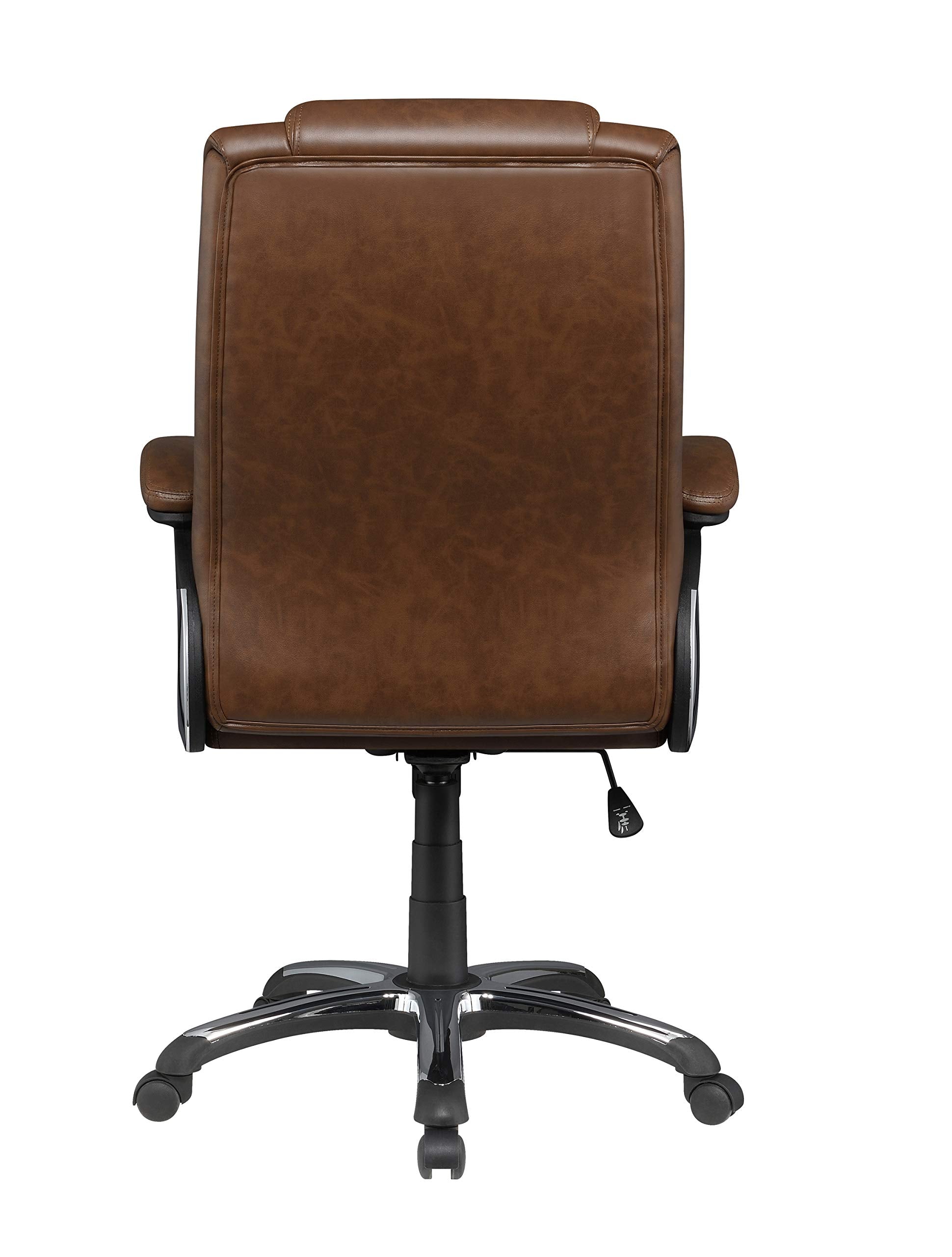 Coaster Home Furnishings Adjustable Height Office Chair with Padded Arm Brown