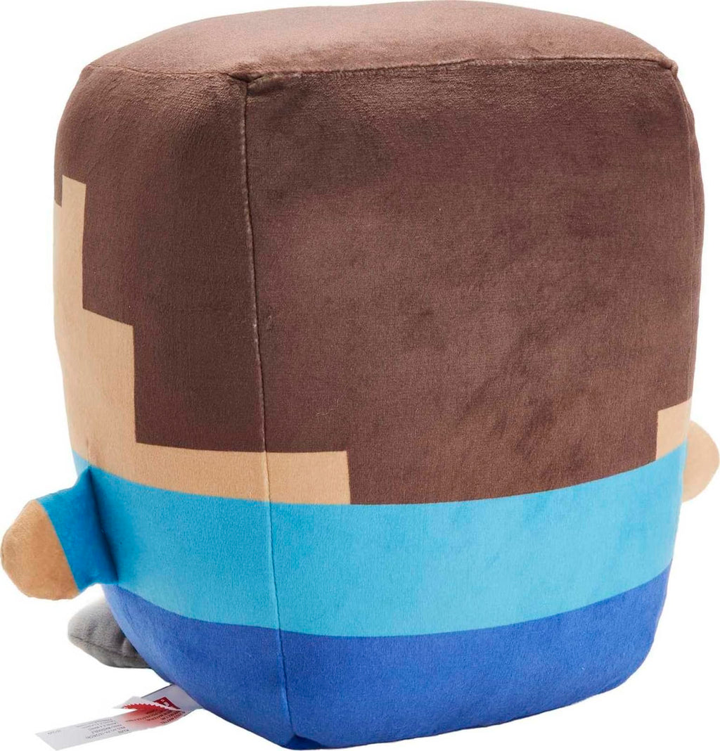Mattel Minecraft Cuutopia 10-In Steve Plush Character, Soft Rounded Pillow Doll, Video Game-Inspired Collectible Toy Gift For Ag