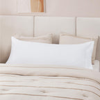 Bedsure Body Pillow Case Cover - White Polyester Microfiber Long Pillow Cases, Ultra Soft And Cozy Body Pillowcase With Envelope Closure, 1 Pack, 20X54 Inches