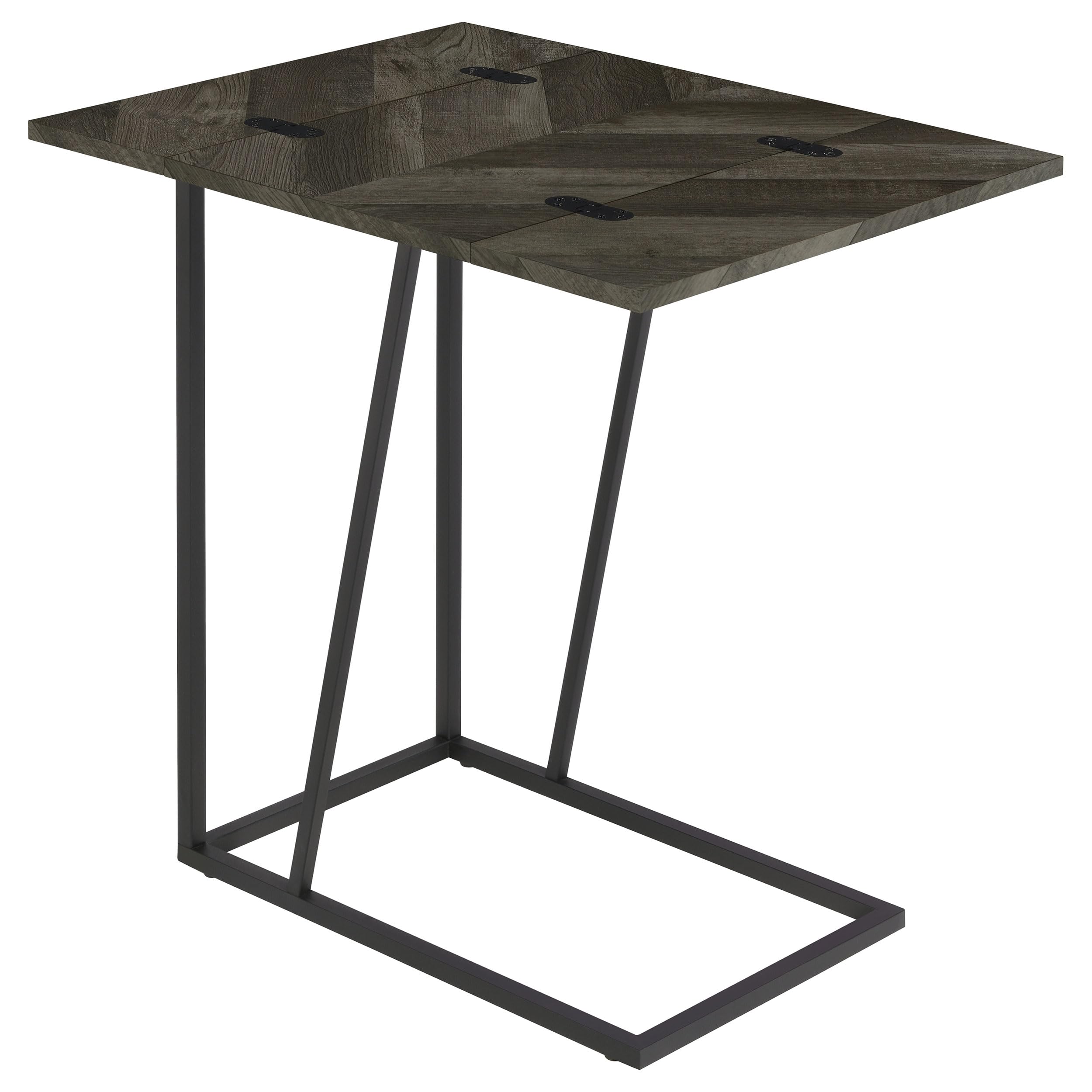 Coaster Home Furnishings Carly Expandable Engineered Wood C-Shaped Side Table Grey