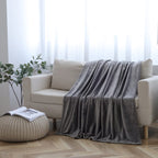 Sochow Flannel Fleece Blanket King Size, All Season Lightweight Super Soft Cozy Blanket For Bed Or Couch, Grey(90Inch X108'')