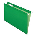 Reinforced Hanging Folders, 1/5 Tab, Legal, Bright Green, 25/Box