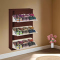 Delite Kom 24 Wide, 6 Shelf Metal Shoe Rack Wall Mounted For Home With Central Lock Holds Upto 18 Shoes Or 30 Slippers Pair | D