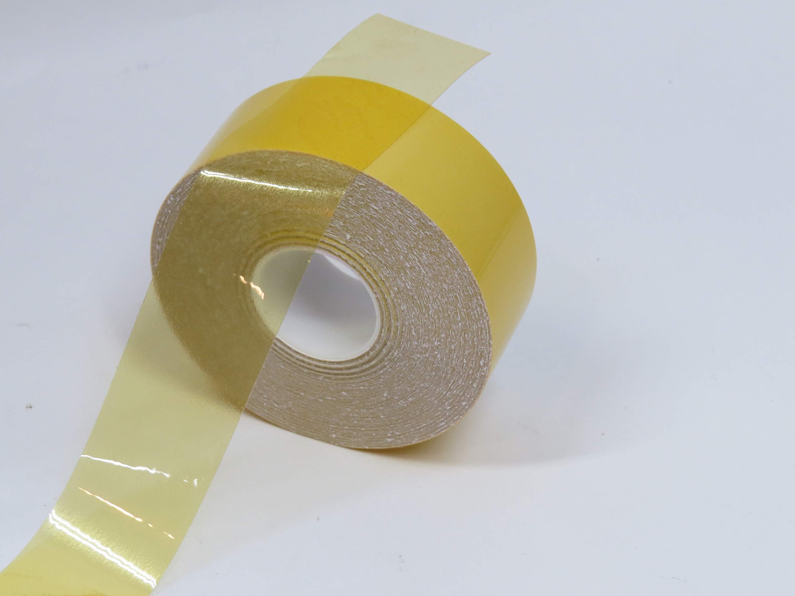 Transparent Vinyl Tape With Self-Adhesive. (3/4 Inch X 50 Ft, Gold)