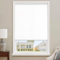 ChrisDowa Cordless 100% Blackout Roller Shade, with Striped Jacquard, Thermal Insulated, UV Protection Fabric, Total Blackout Bl