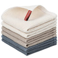 Nialnant 6 Pack Kitchen Towels and Dishcloths Sets,100% Cotton Soft Absorbent Quick Drying Dish Towels for Kitchen,Washing Dishe