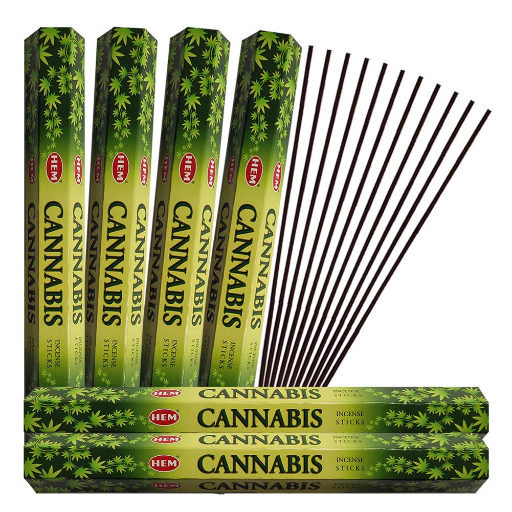 TRUMIRI Cannabis Incense Sticks and Incense Holder Bundle - Natural Herbal Home Fragrance