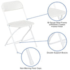 Flash Furniture Hercules Series Plastic Folding Chair - White - 6 Pack 650Lb Weight Capacity Comfortable Event Chair-Lightweight Folding Chair