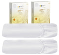 2-Pack King Fitted Sheets, 400 Thread Count 100% Cotton Sateen, King Size Fitted Sheets With Deep Pockets (Bright White)