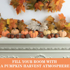 Ghrdopy Fake Pumpkins, 21 Pcs Plastic Pumpkins, Artificial Pumpkins For Decorating Thanksgiving Halloween Seasonal Holiday Decor