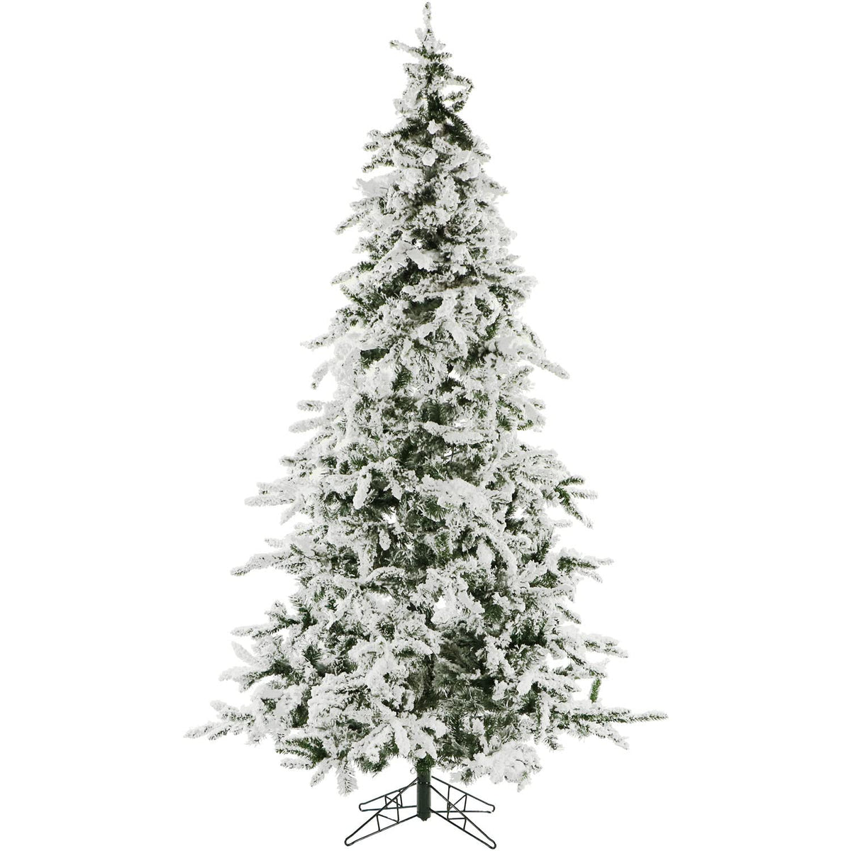 Christmas Time 7.5-Ft. White Pine Snowy Artificial Christmas Tree, Unlit, Realistic Pvc Festive Holiday Decor For Home And Office, Flame Retardant