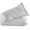 Ntbay King Cotton Pillowcases - Envelope Closure 20X36 Pillowcases Set Of 2, Breathable And Soft Bed Pillow Cases, Light Grey