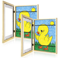 [2Pack] Kids Art Frames, 11x14 Front Opening Kids Artwork Frames Changeable, Gold Artwork Display Storage Frame for Wall, Holds 
