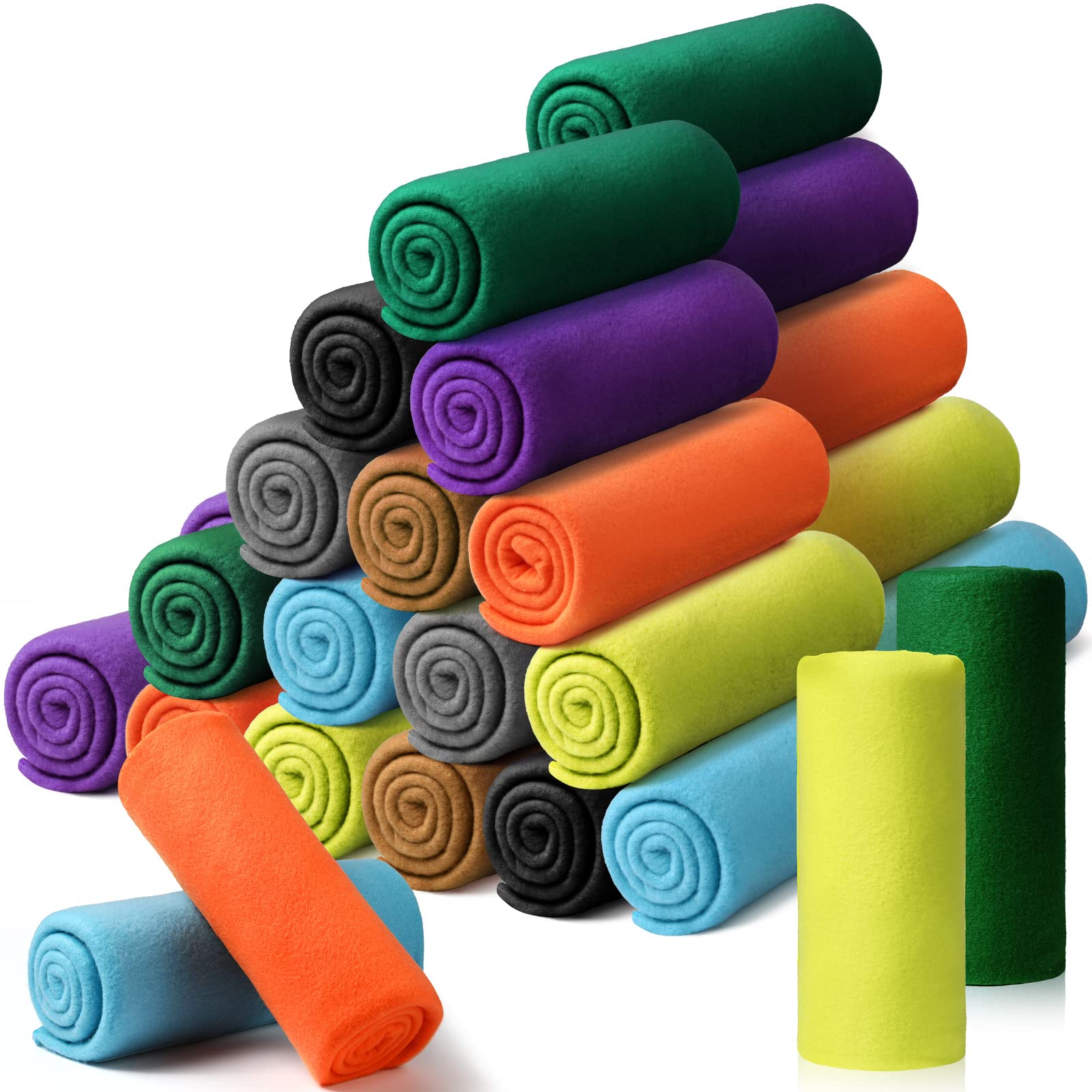60 Packs Fleece Blanket Bulk 60 X 50 Inch Soft Lightweight Fleece Blanket Warm Throw Blanket Plush Cozy Fleece Pet Blanket For B