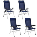 Tangkula Set of 4 Patio Folding Chairs, Portable Reclining Chairs with 7-Position Adjustable Back & Padded Headrest, Outdoor Ind