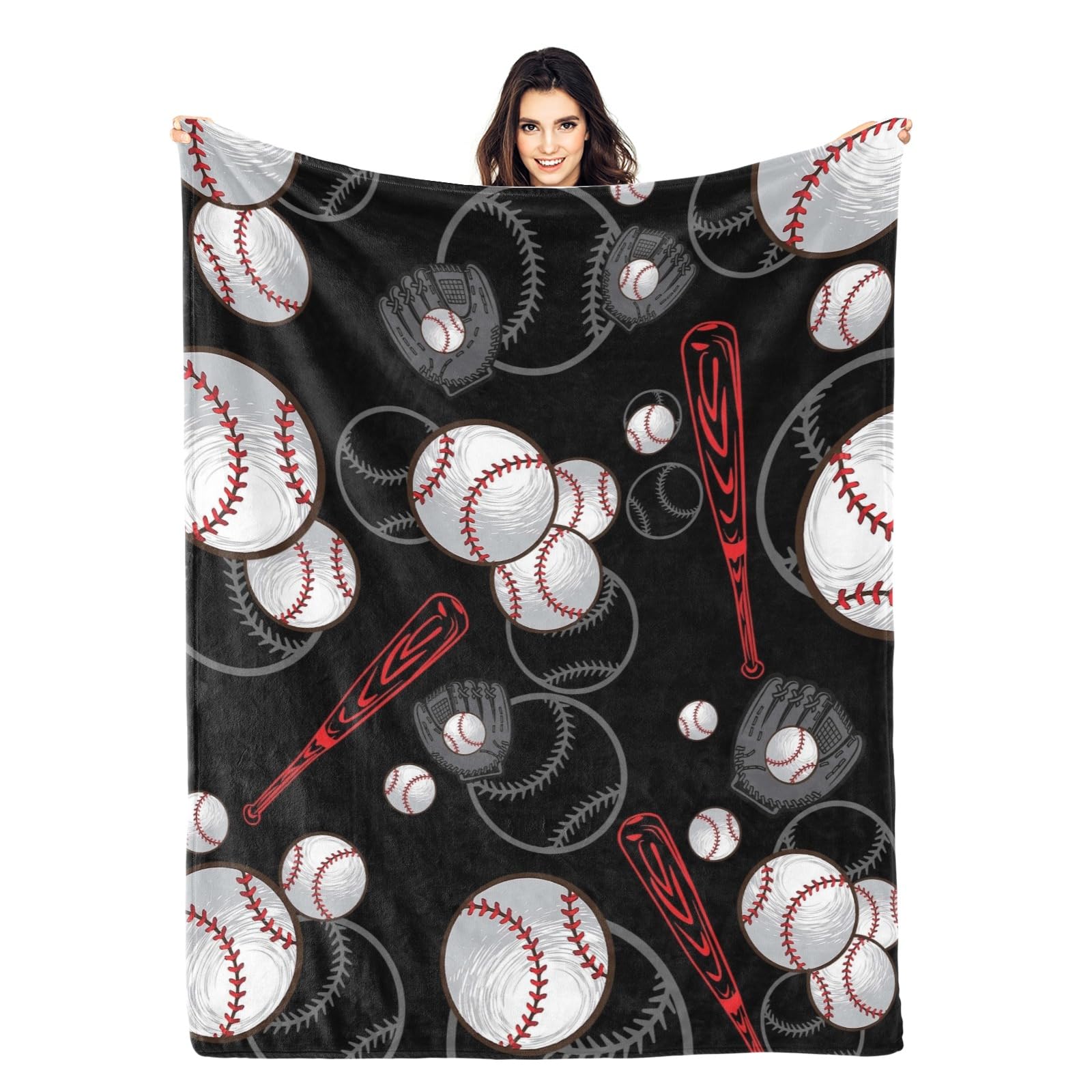 Baseball Blanket Gifts, Baseball Throw Blanket For Boys, Baseball Gifts For Kids, Teens, Adults Baseball Lovers, Sport Baseball