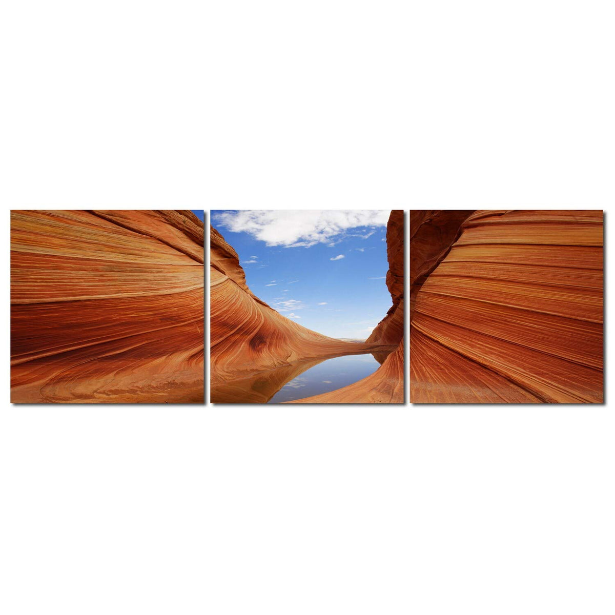 Baxton Studio Desert Sandstone Mounted Photography Print Triptych