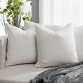 Quafoo Cream White Couch Velvet Throw Pillow Covers 16X16 Inch Set Of 2 With Zipper Decorative Luxury Soft Solid Rectangle Cushi
