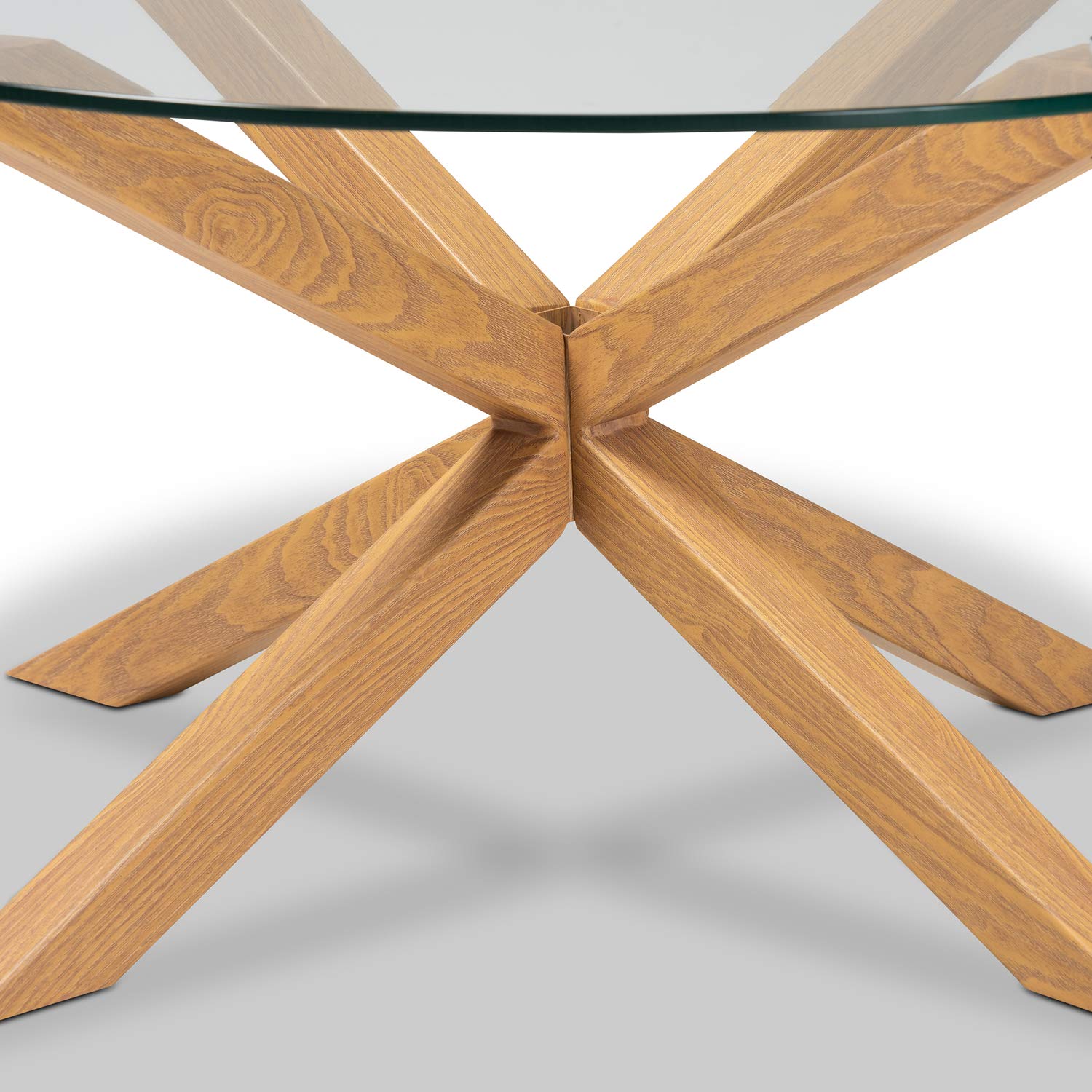 Baxton Studio Lida Modern And Contemporary Glass And Wood Finished Coffee Table