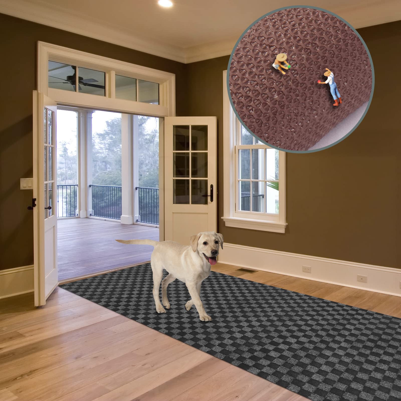Custom Size Runner Rug 4 Ft X 28 Ft, Zgr 2-82Ft Carpet Runners Hallway Entryway Kitchen Garage Laundry Room Area Rugs With Non-S