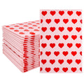 Whaline 50Pcs Valentine'S Day Bubble Mailers Red Heart Poly Padded Envelope Self Seal Mailer Bag For Small Business Boutique Pac