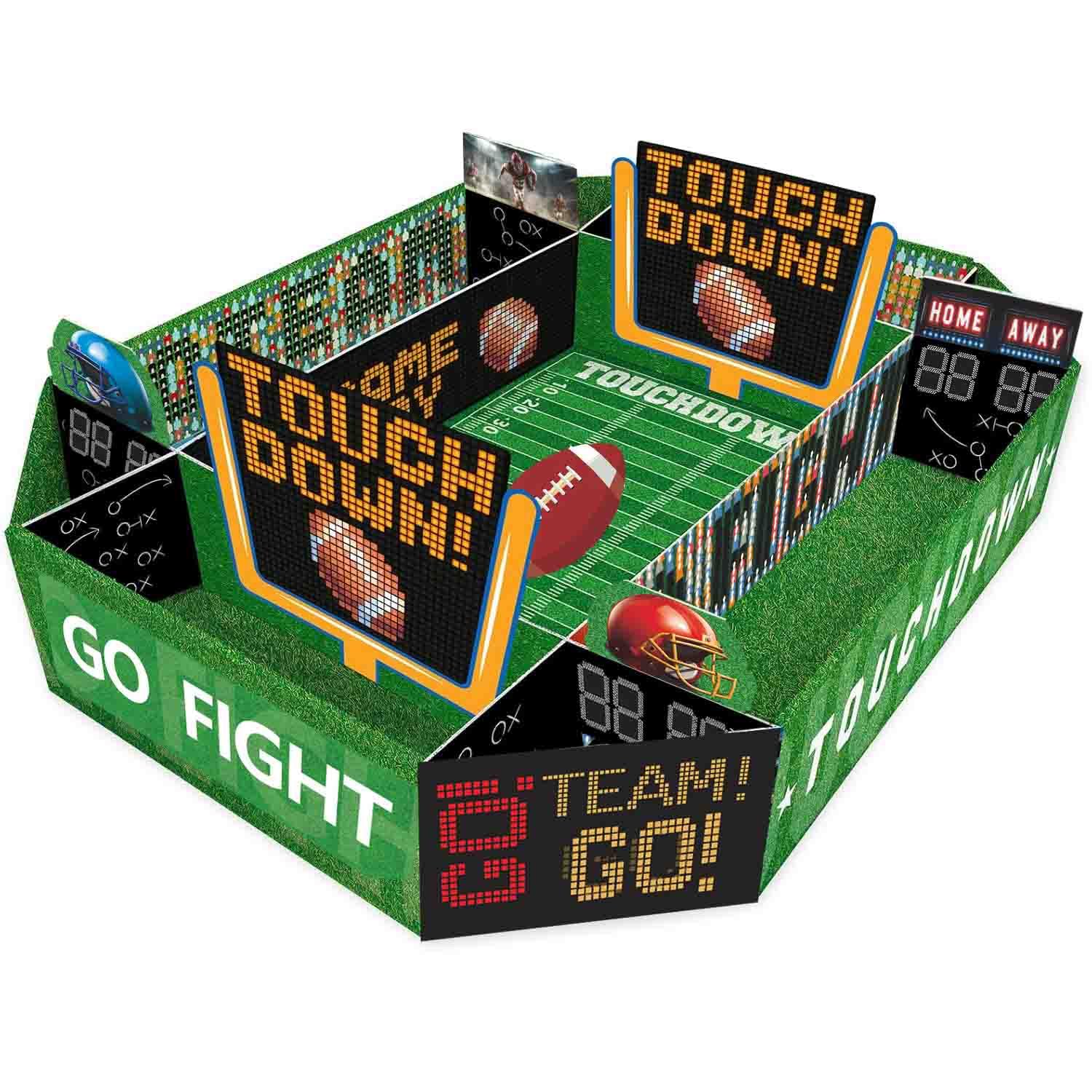 Football Party Supplies Kit - All-in-One Snack Holder for Tailgate, Birthday, and Game Day Celebrations | Ultimate Football Deco