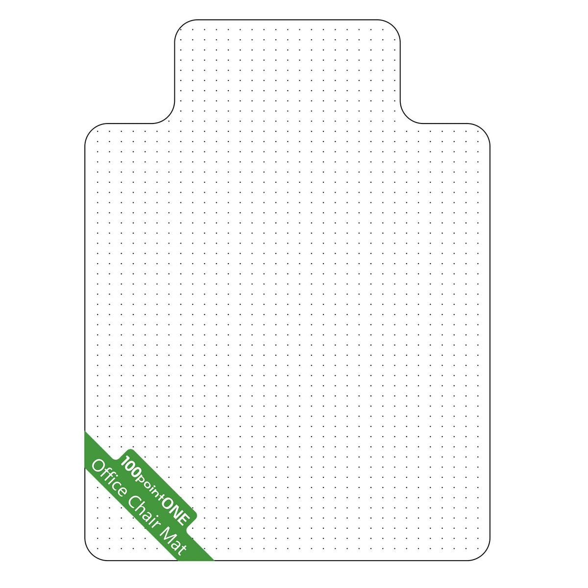 100Pointone Chair Mats For Carpeted Floors - 48'' X 36'' 0.09'' Thick Transparent Floor Mats For Flat Low And No Pile Carpet, With Grippers (48'' X 36'' With Lip)