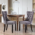 Soarflash Velvet Dining Chairs Set Of 2, Tall Back Side Chair, Modern Upholstered High-End Tufted Side Chair With Button Back Ri