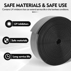 Lukloy 2' Wide Vinyl Straps For Patio Chairs Repair 20Ft Long Patio Garden Furniture Replacement Straps With 20 Rivets, Black