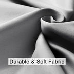Jiuzhen Silver Grey Curtains For Bedroom - Thermal Insulated Blackout Curtains With Tiebacks 2 Panels, Room Darkening Rod Pocket Curtains For Living Room, 38 X 72 Inch Length