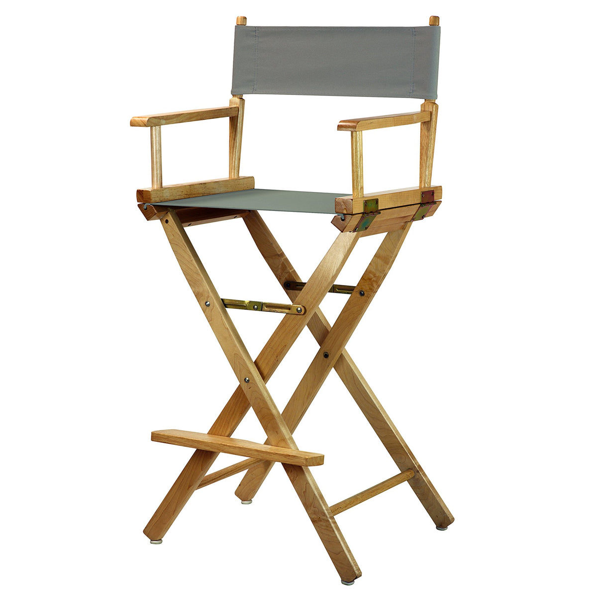 Casual Home 30&quot; Director'S Chair Natural Frame-With Grey Canvas, Bar Height