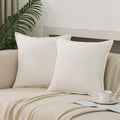 Jiahannha Velvet White Throw Pillow Covers Pack Of 2 Spring Decorative Soft For Couch Sofa Bed Livingroom Office 16  16 Inches