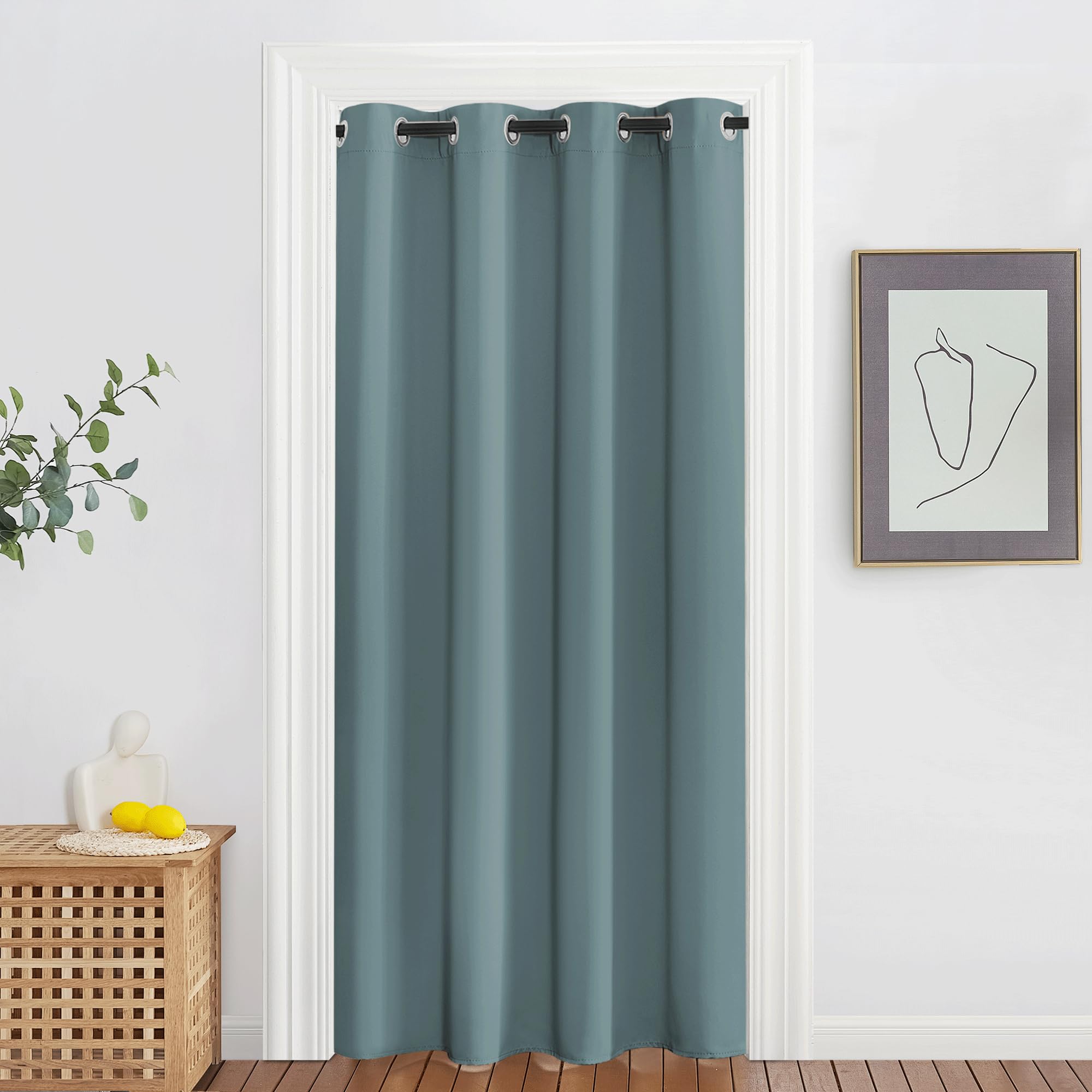 NICETOWN Blackout Curtain for Bedroom 78 inch Length - Grommet Thermal Insulated Blackout Window Treatment Room Darkening for Li