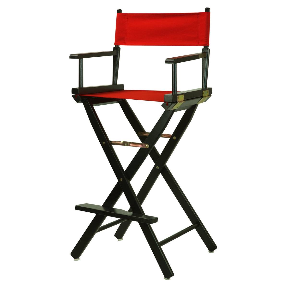 Casual Home 30&quot; Director's Chair Black Frame-with Red Canvas, Bar Height