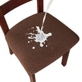 Genina Waterproof Seat Covers for Dining Room Chairs covers dining chair seat covers Kitchen Chair Covers slipcovers (Chocolate,